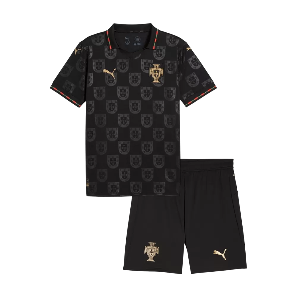 Kids Portugal 'Black Panther' Custom Soccer Kits World Cup 2026