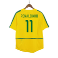 RONALDINHO #11 Brazil Retro Jersey Home Soccer Shirt 2002/03