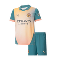Kids Manchester City Fourth Away Soccer Kits 2024/25 UCL