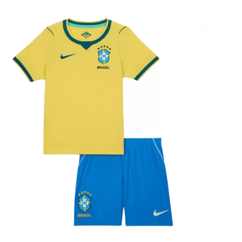 Kids Brazil Home Soccer Kits World Cup 2026