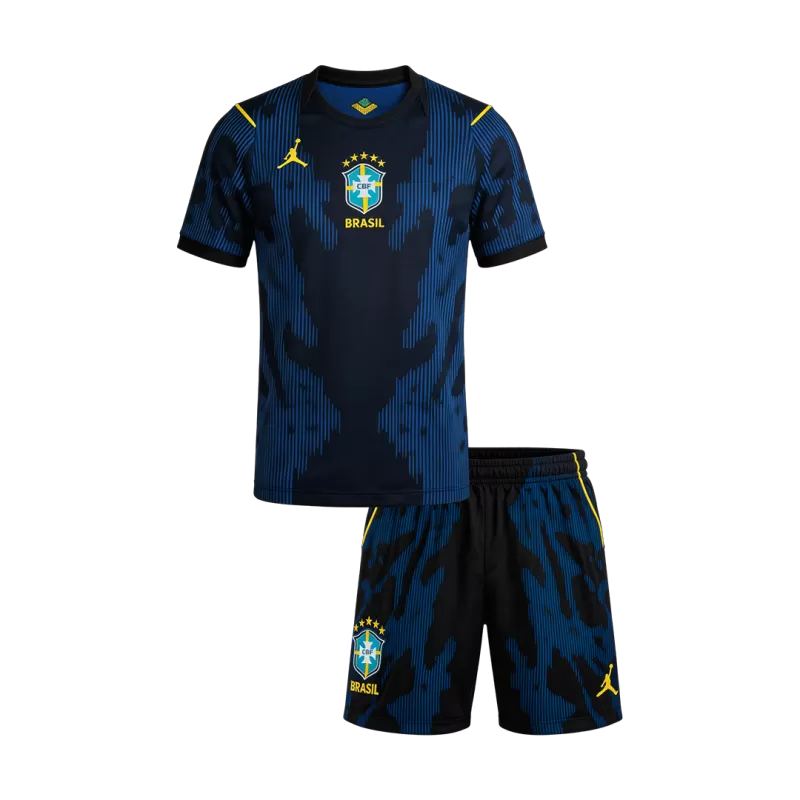 Kids Brazil Away Soccer Kits World Cup 2026
