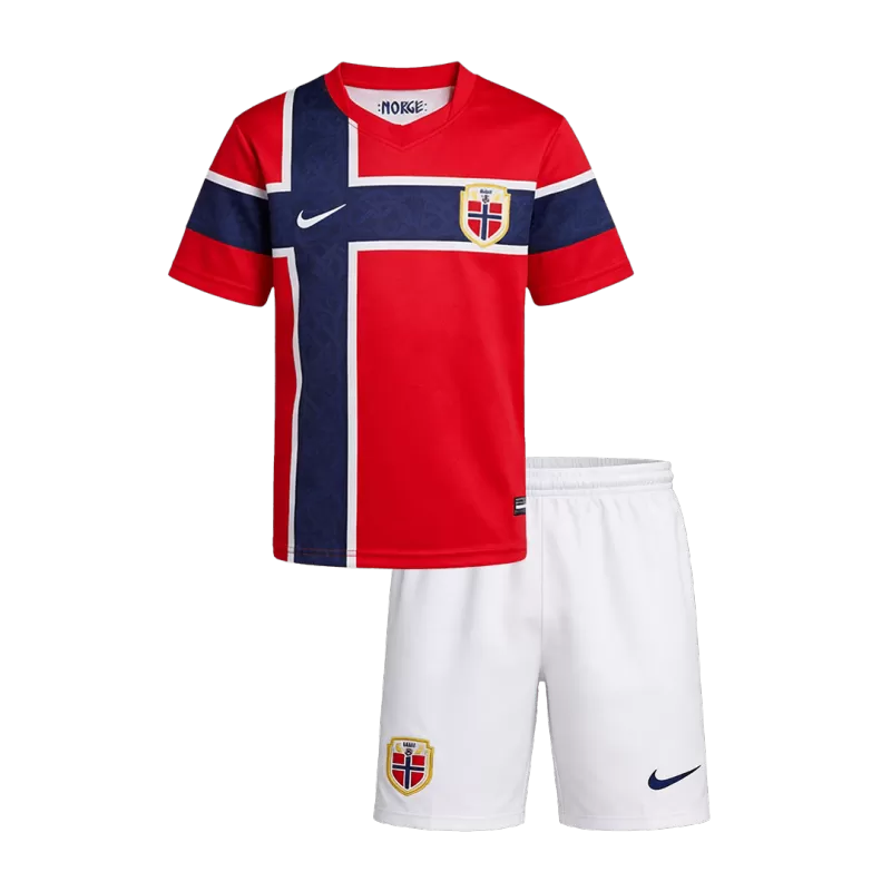 Kids Norway Home Soccer Kits World Cup 2026
