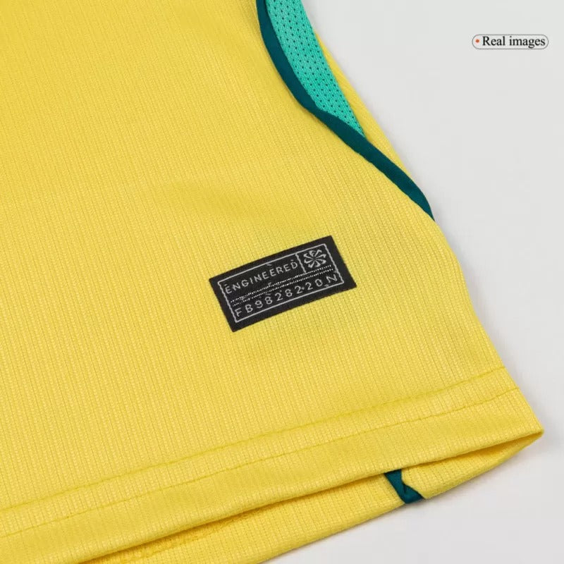 Kids Brazil Home Soccer Kits World Cup 2026
