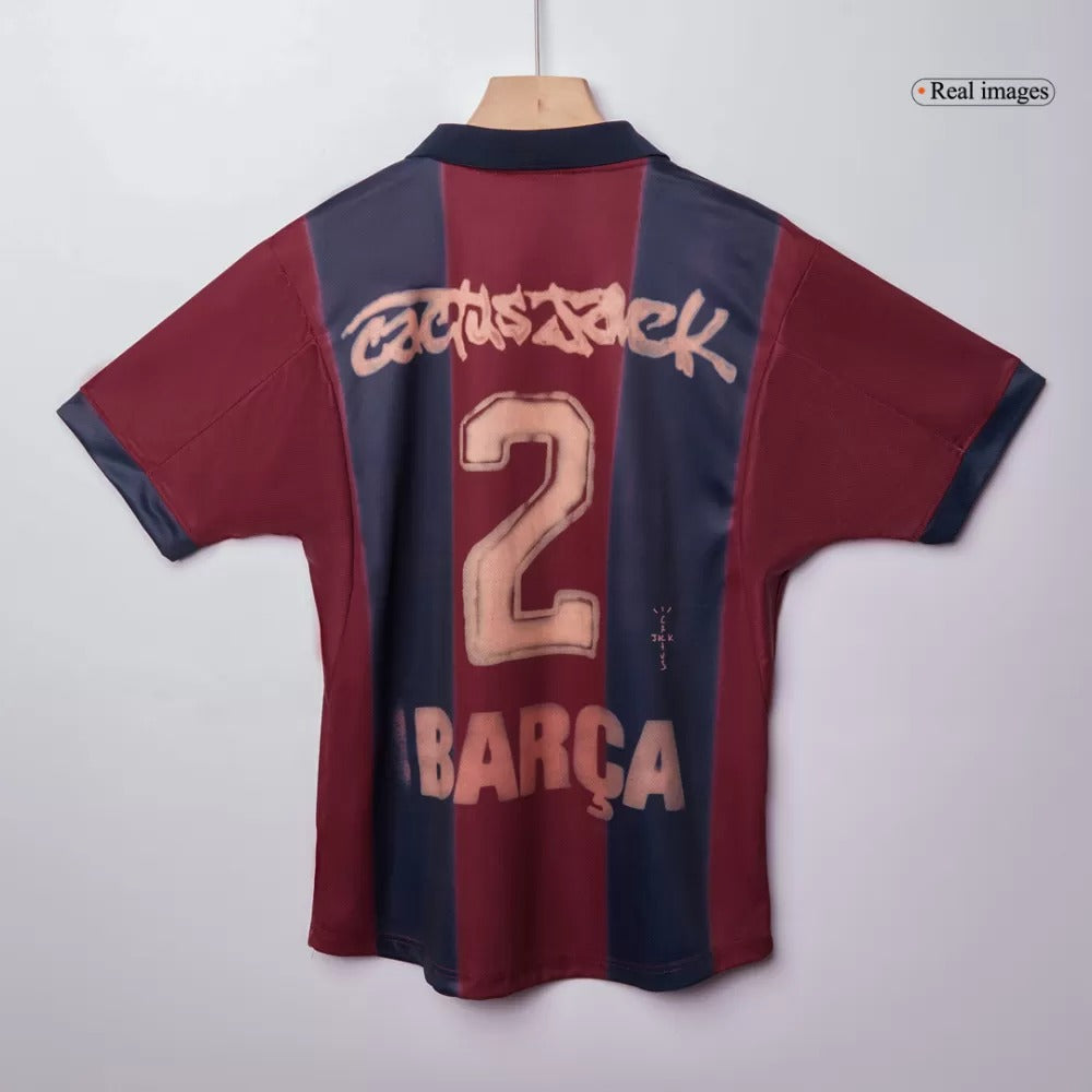 FC Barcelona Cactus Jack Travis Scott Retro 2000/01 Football Jersey